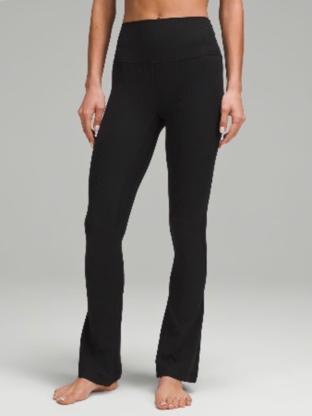 lululemon Align Ribbed Mini Flare Pant Extra Short in Black